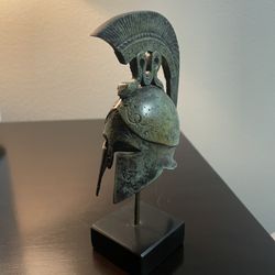 Ancient Greek Spartan Helmet – Handmade Bronze Miniature 