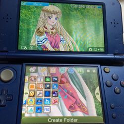 New Nintendo 3DS XL Galaxy Mod With 128GB SD In Good Condition With Dual IPS Screen