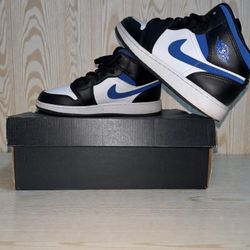 Racer Blue and white Air Jordan 1 Mid trainers (GS) Size: kids 6y