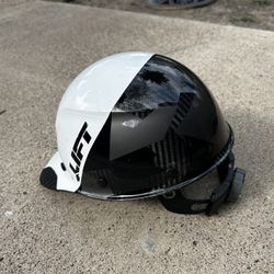 Lift Safety Dax Fifty50 White / Black Carbon Fiber Cap Brim Hard Hat
