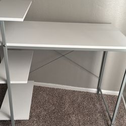 Mainstays Side Storage Desk - White