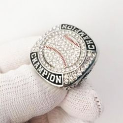 12 Pcs Baseball Championship Ring Trophy Award Gift Tournament Championship Winner Jewelry Silver
