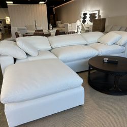 RH Style Cloud Dupe Sofa Sectional With Ottoman — FREE Delivery