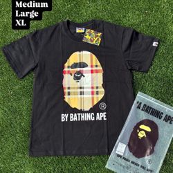 Black Burberry Bape Shirt