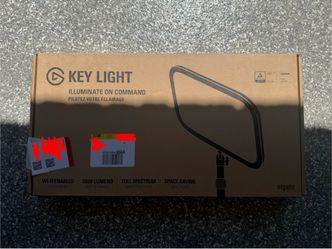 New Elgato Key Light 2800-Lumen Wi-Fi Studio Light with Desk Mount