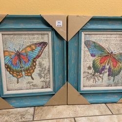Butterfly Art set of 2