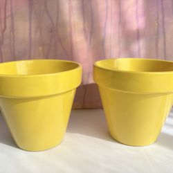 Small (4in) Ceramic Planter with Drainage Hole