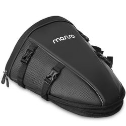 Motorcycle Tail Bag Multifunctional Waterproof Polyester Storage Saddle Bag, 10L Outdoor Sports Motorbike Rear Seat Light Tank Handbag Tool Carry Pouc