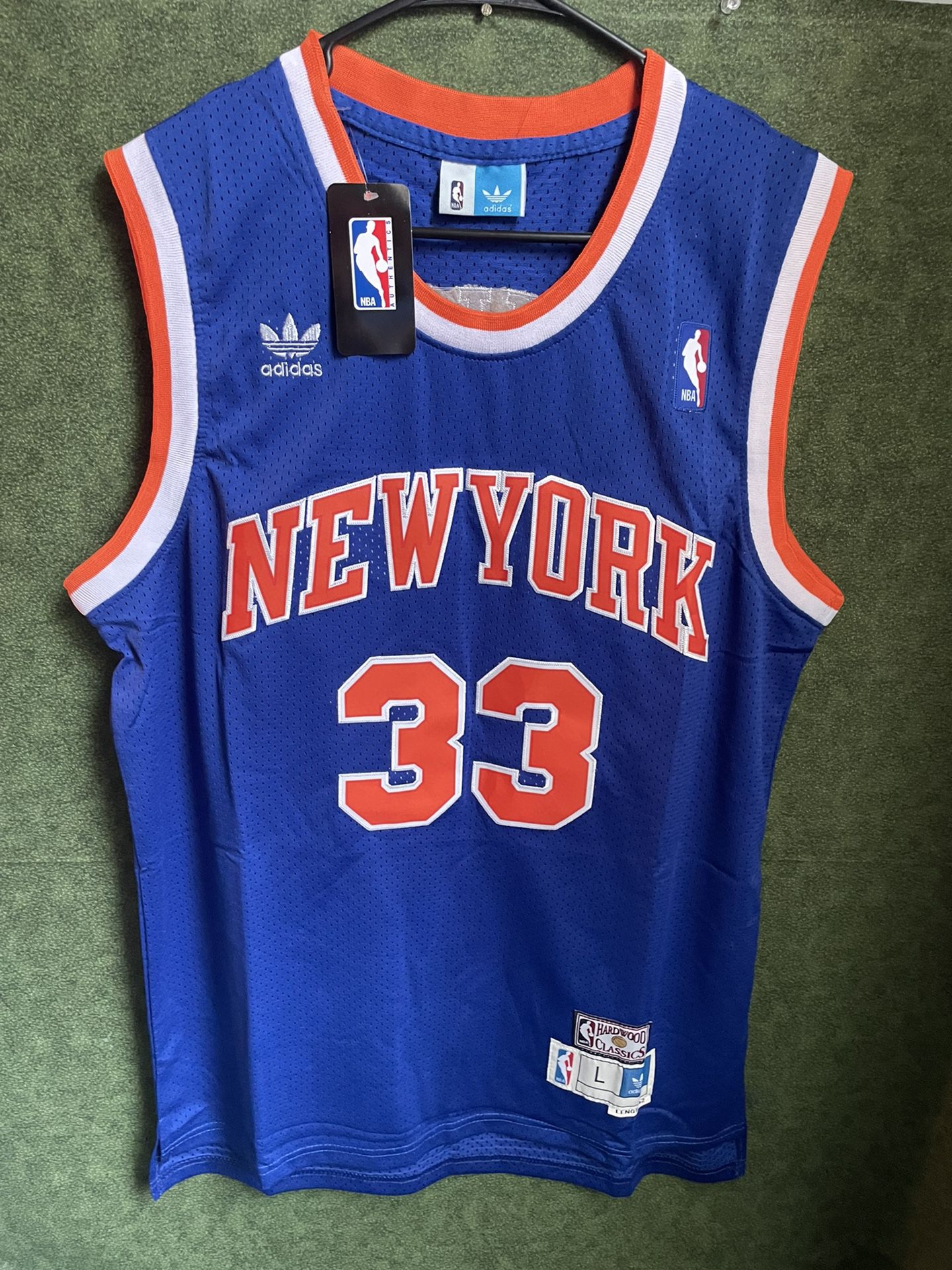 PATRICK EWING NEW YORK KNICKS VINTAGE ADIDAS JERSEY BRAND NEW WITH TAGS SIZE LARGE