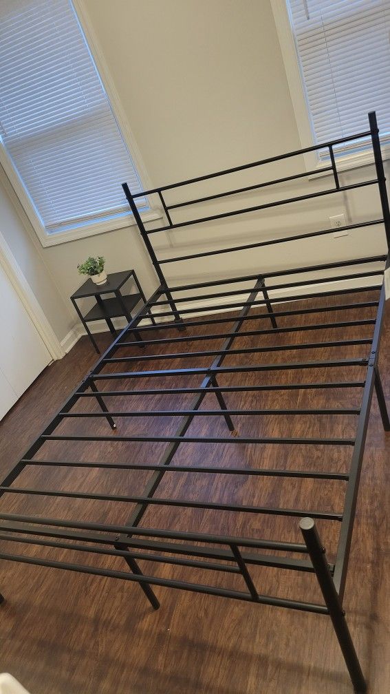 Full Size Bed Frame with Headboard and Footboard, 14 Inch Metal Platform
