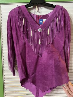 Vintage Liz & Parker Suede Top & Skirt Size Medium