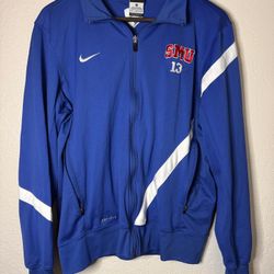 SMU 13 Mustangs Nike Team Dri-Fit Zip Jacket Blue Medium