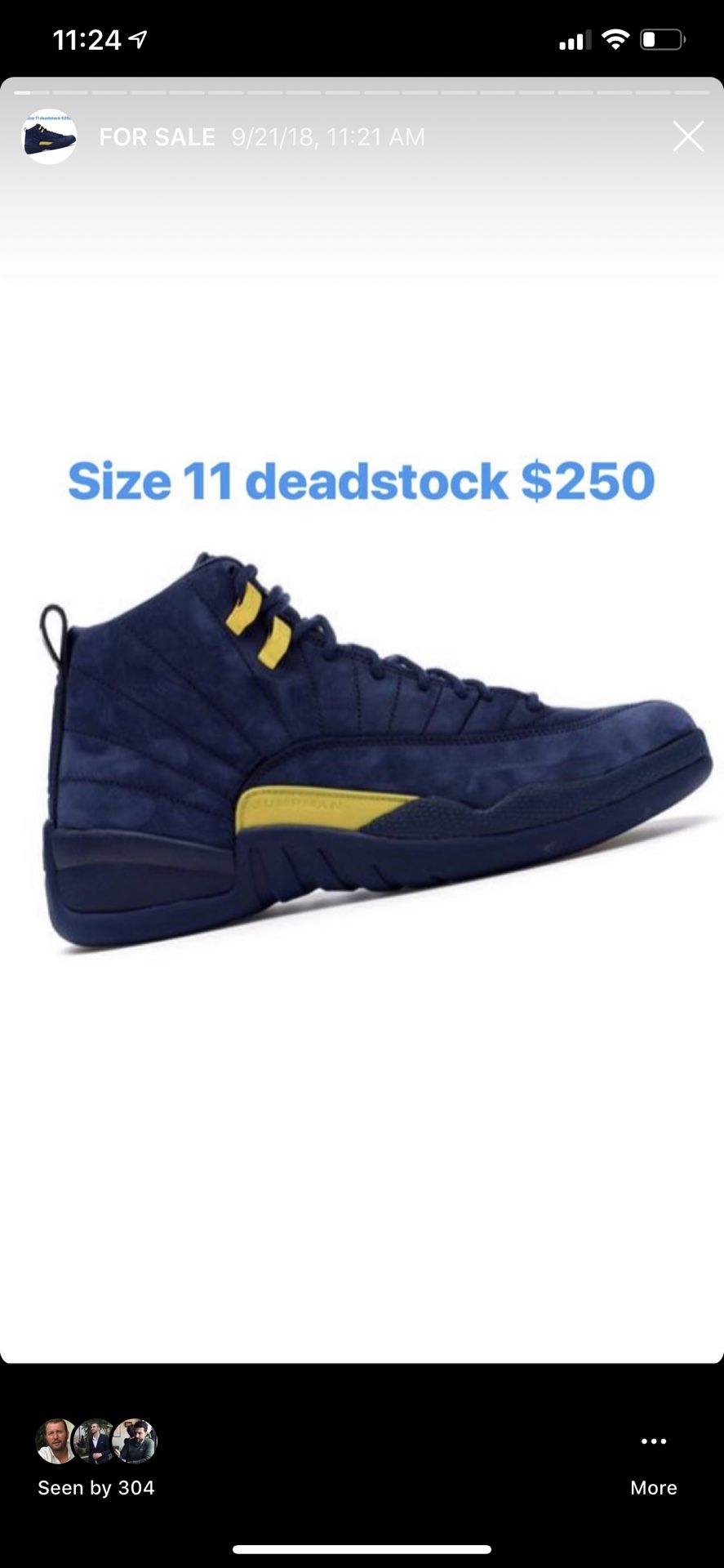 Air Jordan Michigan 12s size 11 $230