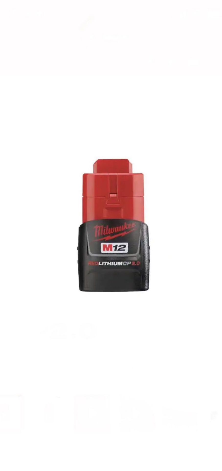 New Milwaukee M12 12-Volt Lithium-Ion 2.0 Ah Compact Battery Packd $40 Each Firm