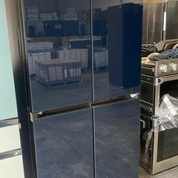 New-Bespoke-4-Door-Flex-French-Door-Smart-Refrigerator-with-Beverage-Center-in-White-Glass-Standard-Depth