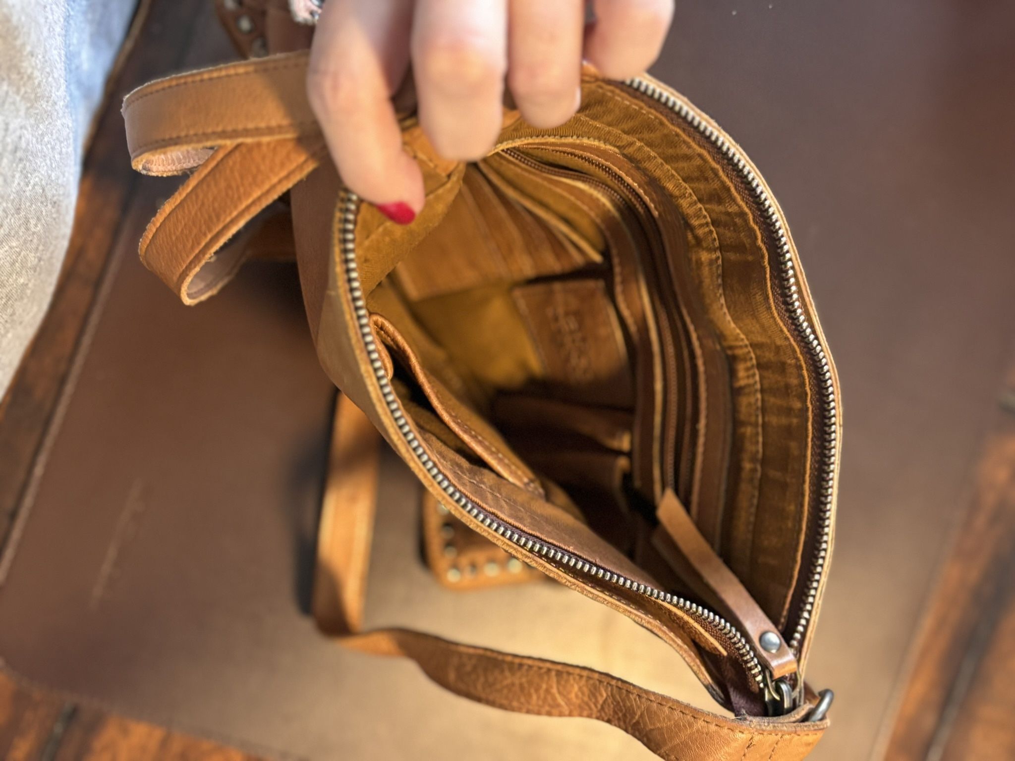Italian Leather Crossbody - Perfect For Travel!