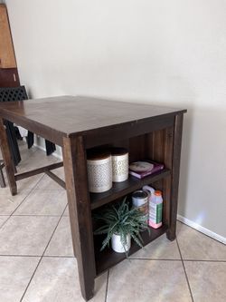 Wood Table And Stools