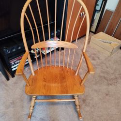 ROCKING CHAIR, SOLID OAK WOOD