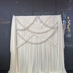 draped backdrop pearl 