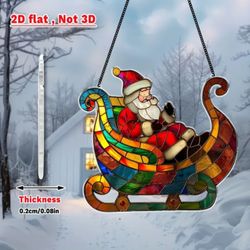 Santa's Midnight Sleigh Ride Suncatcher