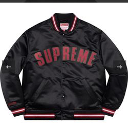 Authentic Brand New Supreme X Mitchell And Ness Satin Jacket 