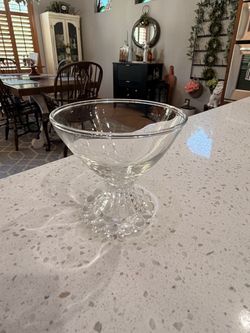 Vintage Anchor Hocking Boopie Footed Sherbet Clear Glass