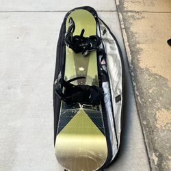 Burton Snowboard, Bindings, Board Bag And Extras 