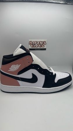 Jordan 1 Mid White Rust Pink Black Sz. 13