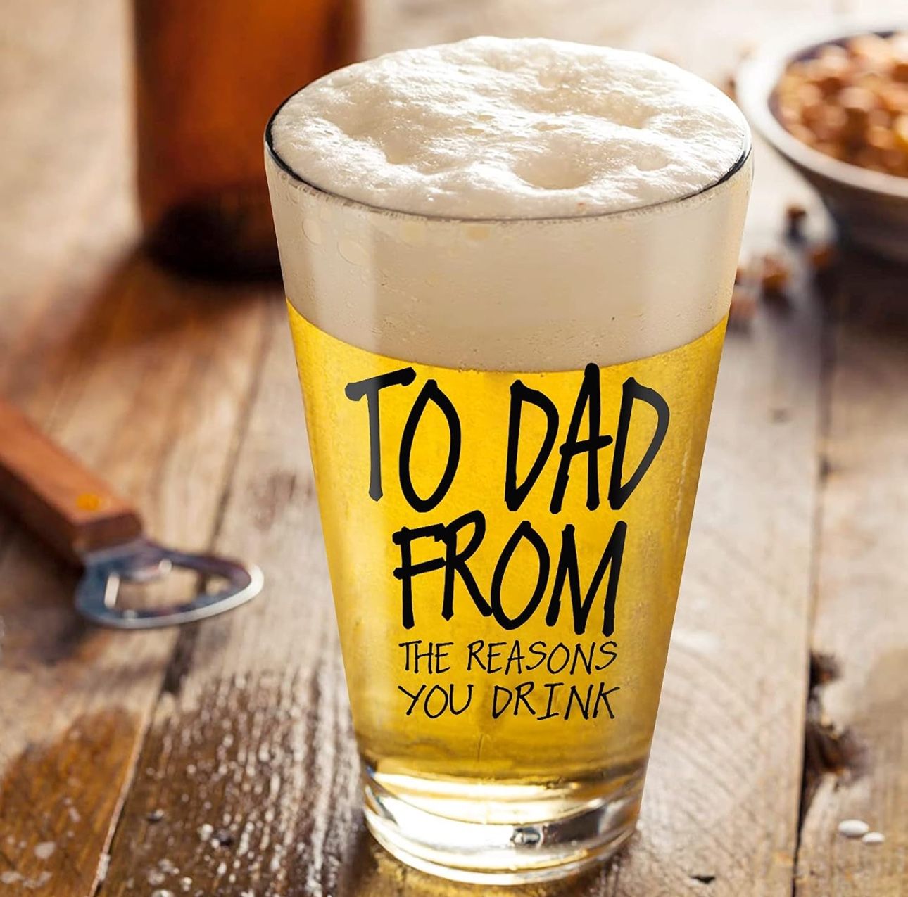 BRAND NEW 16oz Funny Beer Glass Gifts for Dad Men Husband