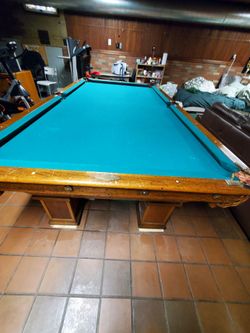Vintage Brunswick-Balke Collender pool table