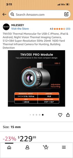 mileseey portable thermal heat video camera