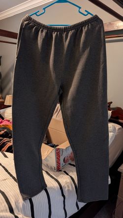 Gray Elastic Waist Sweatpants
