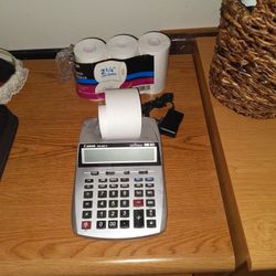 Canon Electric Calculator With Six Extra Rolls Of Register Tape $25