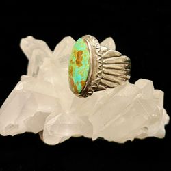 925 Sterling Silver And Turquoise Statement Ring