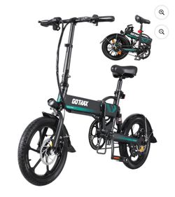 GOTRAX 16" Folding EBE1 Adult Electric Bike - 15.5mph 27.9 mile- 350W 7 Speed Commuter E-Bike for Adult