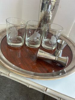 Etched fish glasses