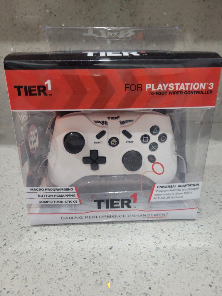 Brand new PS3 wired Controller by Tier1 
-White
