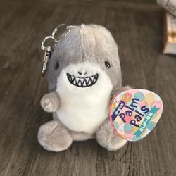 NEW! Aurora Mini Chomps Shark Palm Pals Adorable Clip-On Keychain 