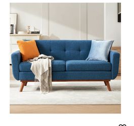 Loveseat couch blue