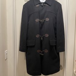 Ralph Lauren Mens Trench Coat Black Large Size