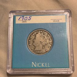 1905 Liberty V Nickel.   RARE