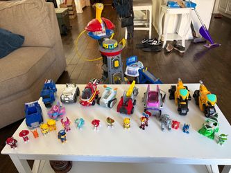 Mega lot of paw patrol toys been sitting in my sons room he outgrew them.