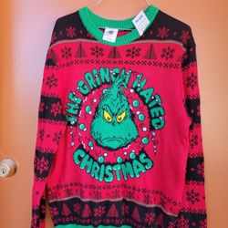 Medium grinch ugly Christmas sweater new with tags