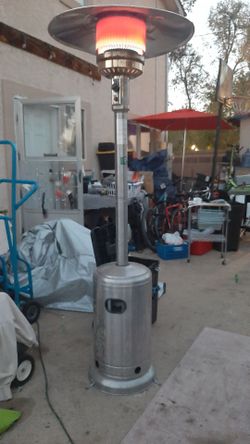 7 ft. 48,000 BTU Stainless Steel Propane Patio Heater with Wheels