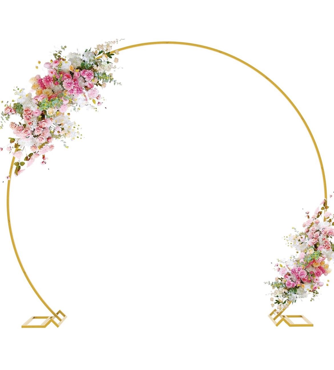 8FT Gold Wedding Arch Metal Circle, new