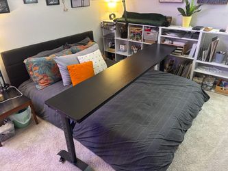 Adjustable Height Queen Size Table w/ Wheels