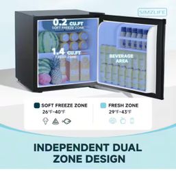 17.5 in 1.6 cu. ft. Mini Refrigerator Countertop/Freestanding in Black