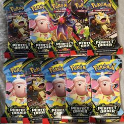 Pokémon TCG: Perfect Order Sleeved Booster Pack Set of 10 NEW