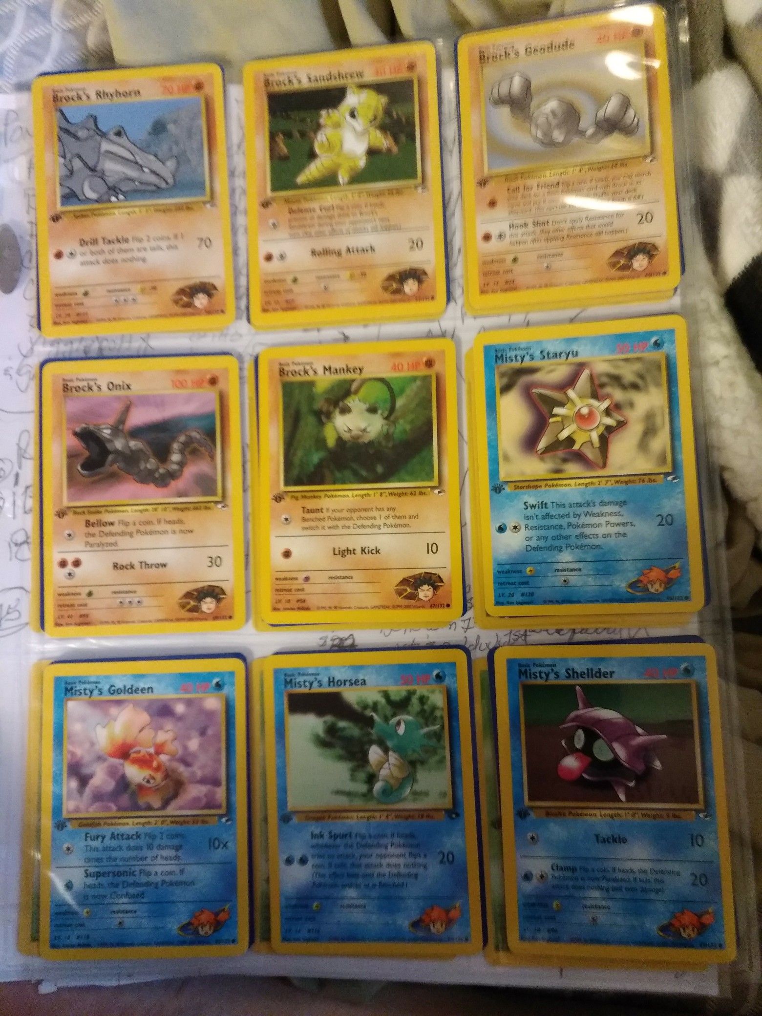 POKEMON 1ST EDITION GYM CARDS