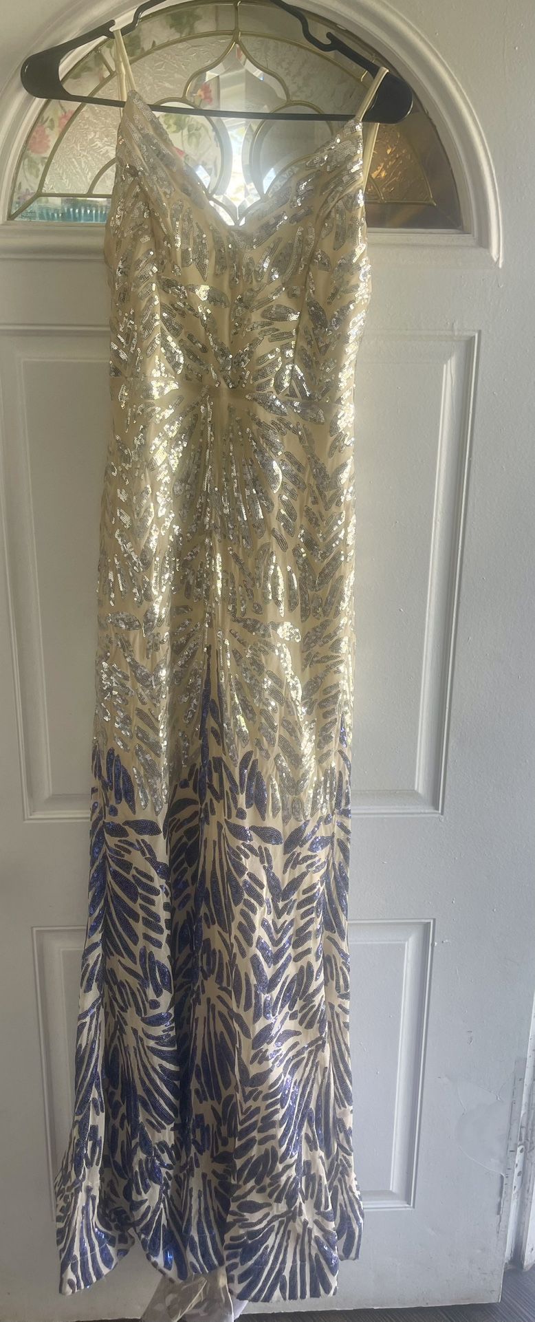 Silver / Royal Blue Dress